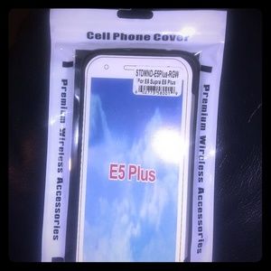Blue E5 plus phone cover. New still in package.